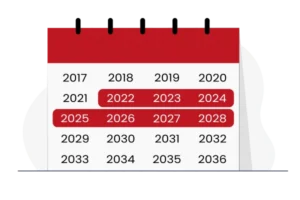 Solutions en manutention et élévation - vignette location longue durée représentée par un calendrier