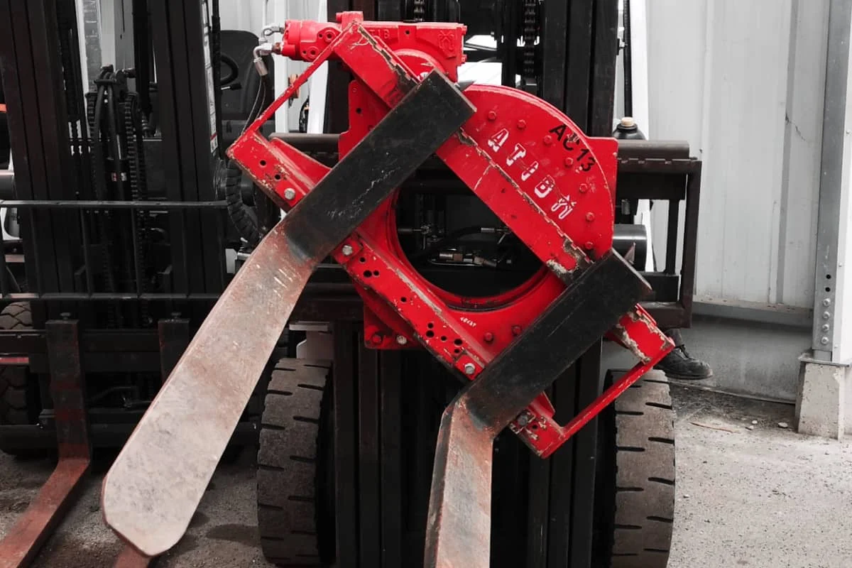 achat d'accessoires de manutention pour un chariot elevateur avec une tete rotative de la marque ATIB